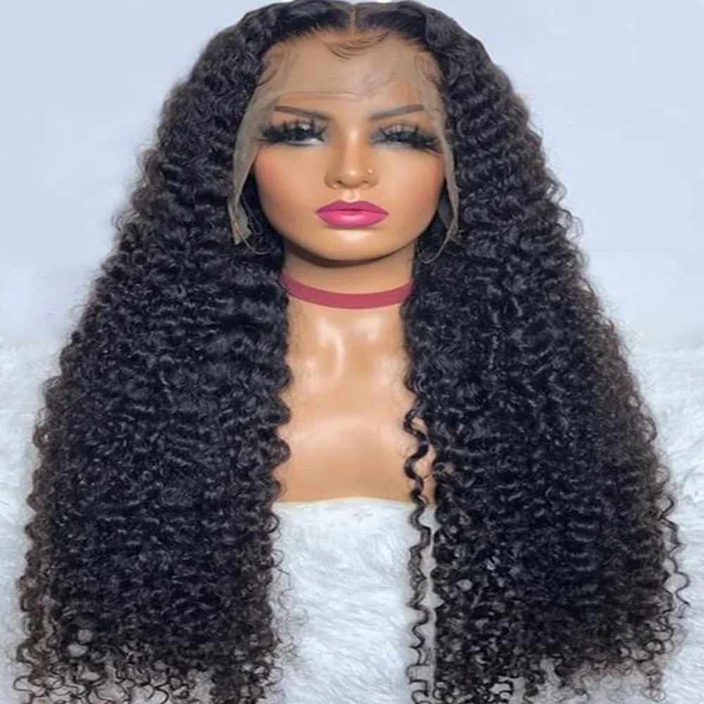 Soft Natural Black 26Inch Long Kinky Curly Glueless 180% Density Deep Lace Front Wig For Women Babyhair Preplucked Daily Cosplay
Soft Natural Black 26Inch Long Kinky Curly Glueless 180% Density Deep Lace Front Wig For Women Babyhair Preplucked Daily Cosplay