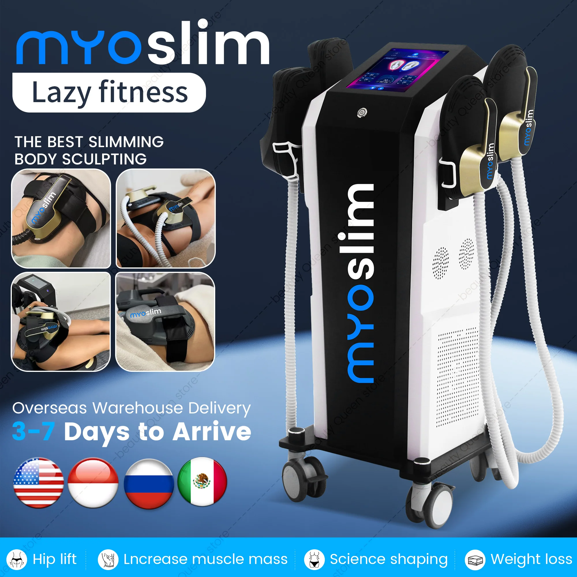 Аппарат для коррекции фигуры Myoslim Coral Hi-EMT 200 Гц: Электромагнитная волновая стимуляция мышц, 4-кратное увеличение, для похудения и коррекции фигуры
Аппарат для коррекции фигуры Myoslim Coral Hi-EMT 200 Гц: Электромагнитная волновая стимуляция мышц, 4-кратное увеличение, для похудения и коррекции фигуры