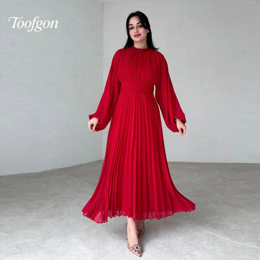 Toofgon с круглым вырезом, красные плиссированные шифоновые вечерние платья, индивидуальное вечернее платье с длинными пышными рукавами для особых случаев, вечернее платье до щиколотки, вечернее платье для выпускного вечера
Toofgon с круглым вырезом, красные плиссированные шифоновые вечерние платья, индивидуальное вечернее платье с длинными пышными рукавами для особых случаев, вечернее платье до щиколотки, вечернее платье для выпускного вечера