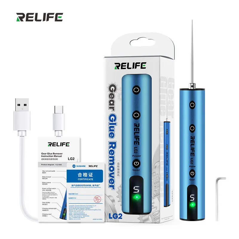 RELIFE LG2 Electric Glue Removal Machine 5 Speed Adjustable Forward Reverse For Screen Repair Adhesive Removal Type C Charging. 
RELIFE LG2 Electric Glue Removal Machine 5 Speed Adjustable Forward Reverse For Screen Repair Adhesive Removal Type C Charging.