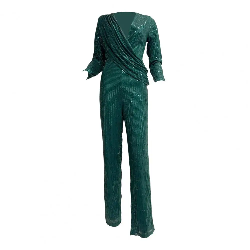 V-neck Sequined Jumpsuit Elegant Sequin V Neck Jumpsuit for Women Slim Fit Long Sleeves Wide Leg Formal Occasion Outfit Shiny
V-neck Sequined Jumpsuit Elegant Sequin V Neck Jumpsuit for Women Slim Fit Long Sleeves Wide Leg Formal Occasion Outfit Shiny