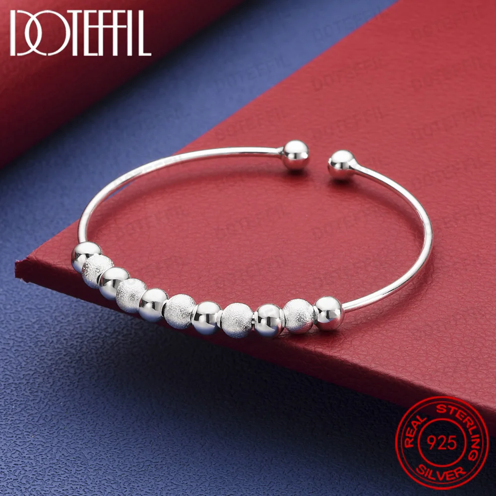 Открытый браслет из стерлингового серебра 925 пробы с гладкими матовыми бусинами для женщин, модные вечерние ювелирные аксессуары
Открытый браслет из стерлингового серебра 925 пробы с гладкими матовыми бусинами для женщин, модные вечерние ювелирные аксессуары