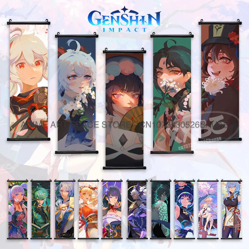 Genshin Impact Hanging Painting Wall Art Diluc Home Decor Ganyu Scrolls Picture Hu Tao Game Figures Poster Canvas Klee Artwork
Genshin Impact Hanging Painting Wall Art Diluc Home Decor Ganyu Scrolls Picture Hu Tao Game Figures Poster Canvas Klee Artwork