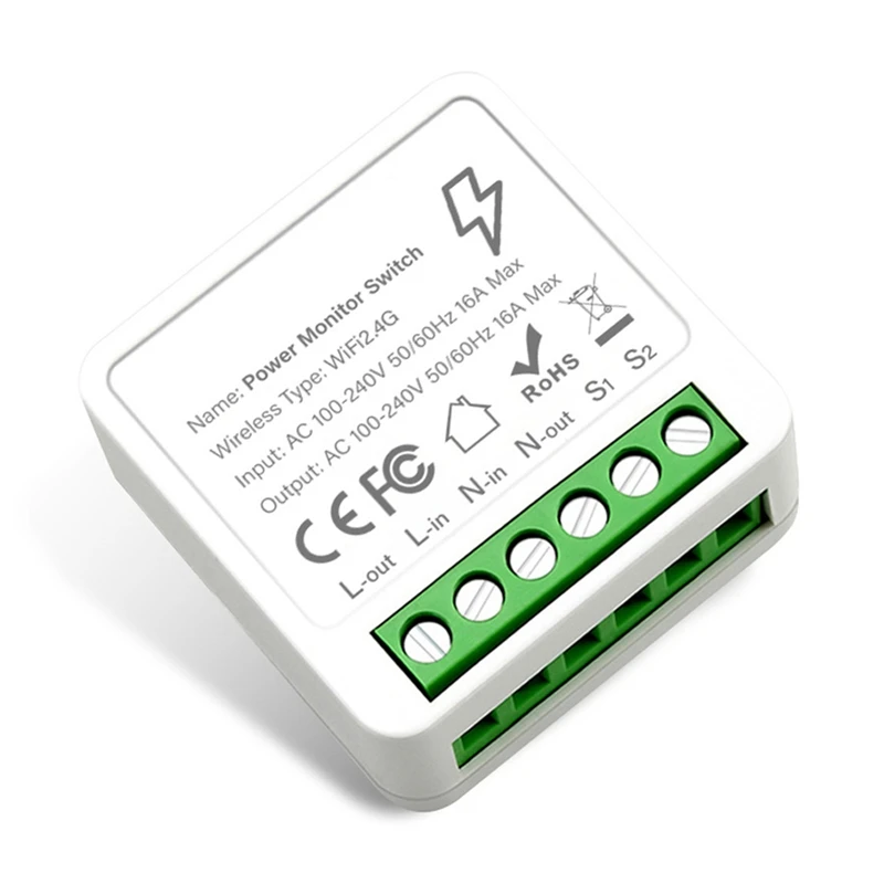 Tuya Wifi Smart Switch Module 16A With Power Monitor Support 2Way Control Smart Home DIY Breaker For Alexa Google Alice
Tuya Wifi Smart Switch Module 16A With Power Monitor Support 2Way Control Smart Home DIY Breaker For Alexa Google Alice