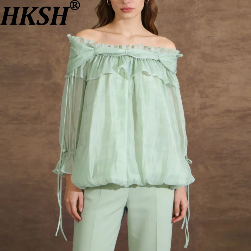Женская блузка HKSH: французский шик, открытые плечи, длинные рукава, однотонная, плиссированная, из высококачественного шифона, сексуальный и элегантный топ для лета HK21790
Женская блузка HKSH: французский шик, открытые плечи, длинные рукава, однотонная, плиссированная, из высококачественного шифона, сексуальный и элегантный топ для лета HK21790