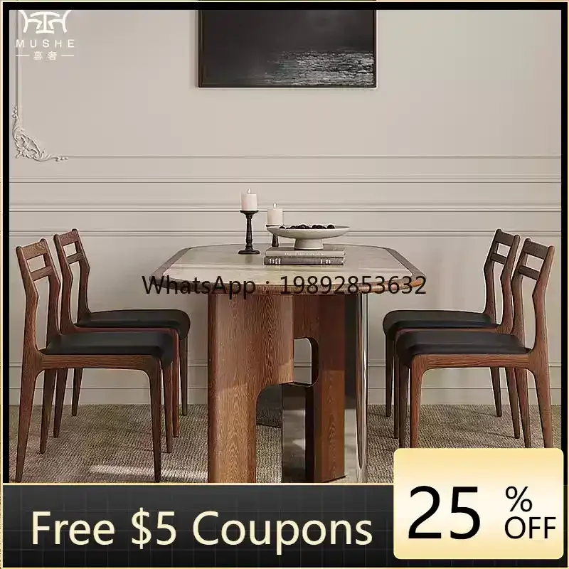 AB retro travertine rock slab dining table oval solid wood dining table
AB retro travertine rock slab dining table oval solid wood dining table