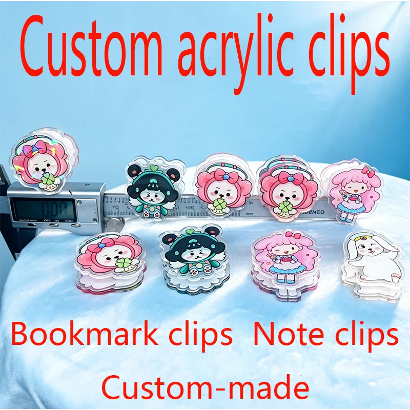 Custom acrylic clips, custom bookmark clips, custom notepaper clips, custom decorative clips, custom photo clips
Custom acrylic clips, custom bookmark clips, custom notepaper clips, custom decorative clips, custom photo clips
