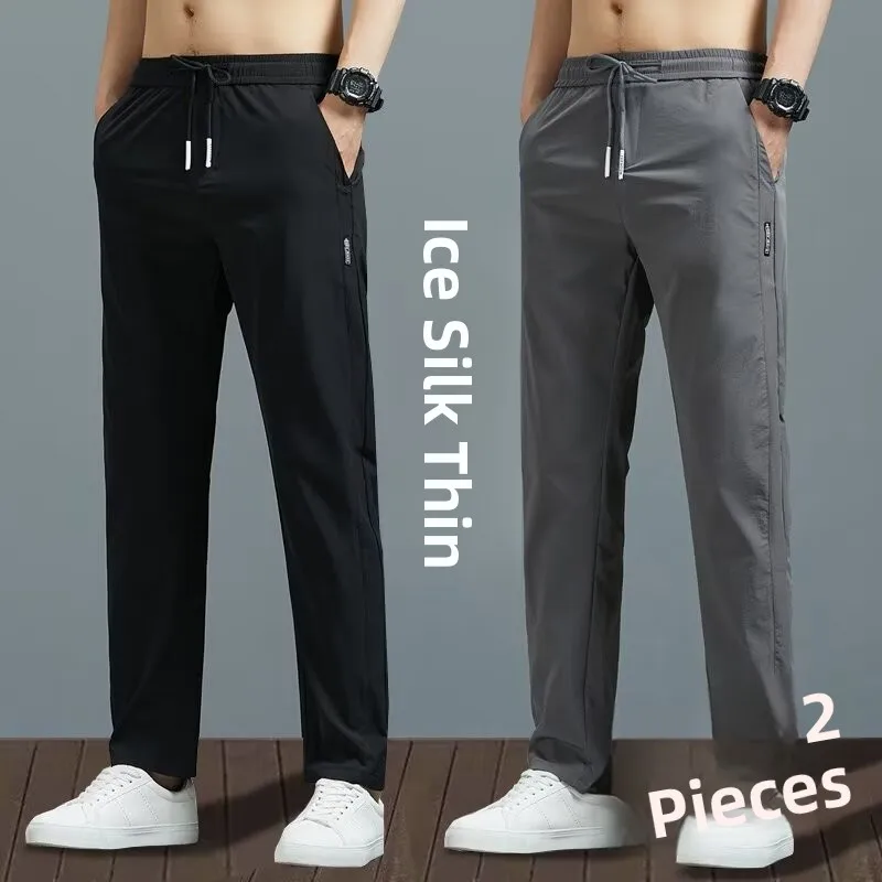Ice Silk Straight Leg Casual Pants Summer Thin Loose Fit Trendy Sports orts Qui Dry Breathable for Young Men Casual Wear
Ice Silk Straight Leg Casual Pants Summer Thin Loose Fit Trendy Sports orts Qui Dry Breathable for Young Men Casual Wear
