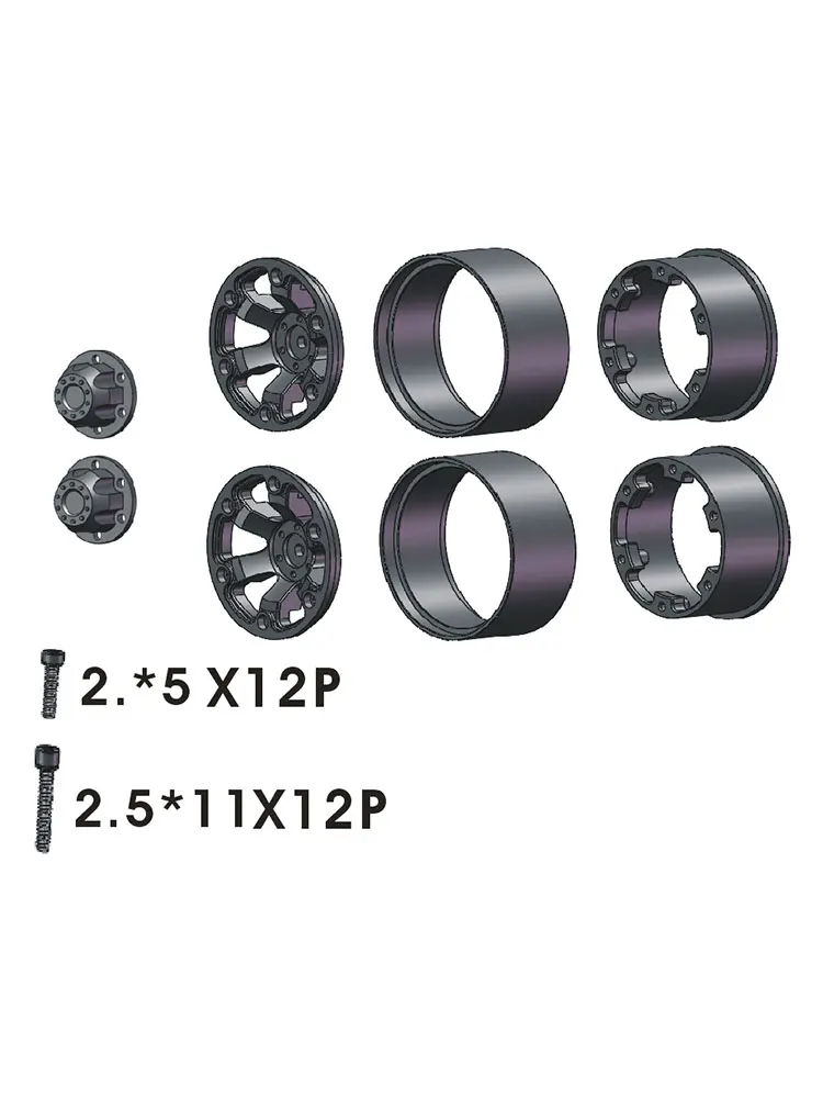 RGT Spare Parts R86324 6-SPOKE BLACK BEADLOCK WHEEL w/Wheel Nut Dust Cover-Chrome For EX86181 CRUSHER 1/10 RC Remote Control Car
RGT Spare Parts R86324 6-SPOKE BLACK BEADLOCK WHEEL w/Wheel Nut Dust Cover-Chrome For EX86181 CRUSHER 1/10 RC Remote Control Car