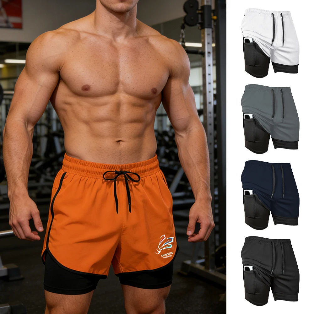 Men's Quick Drying Badminton Printed 2 In 1 Running Shorts Elastic Breathable Fitness Cycling Shorts Summer Casual Beach Shorts
Men's Quick Drying Badminton Printed 2 In 1 Running Shorts Elastic Breathable Fitness Cycling Shorts Summer Casual Beach Shorts