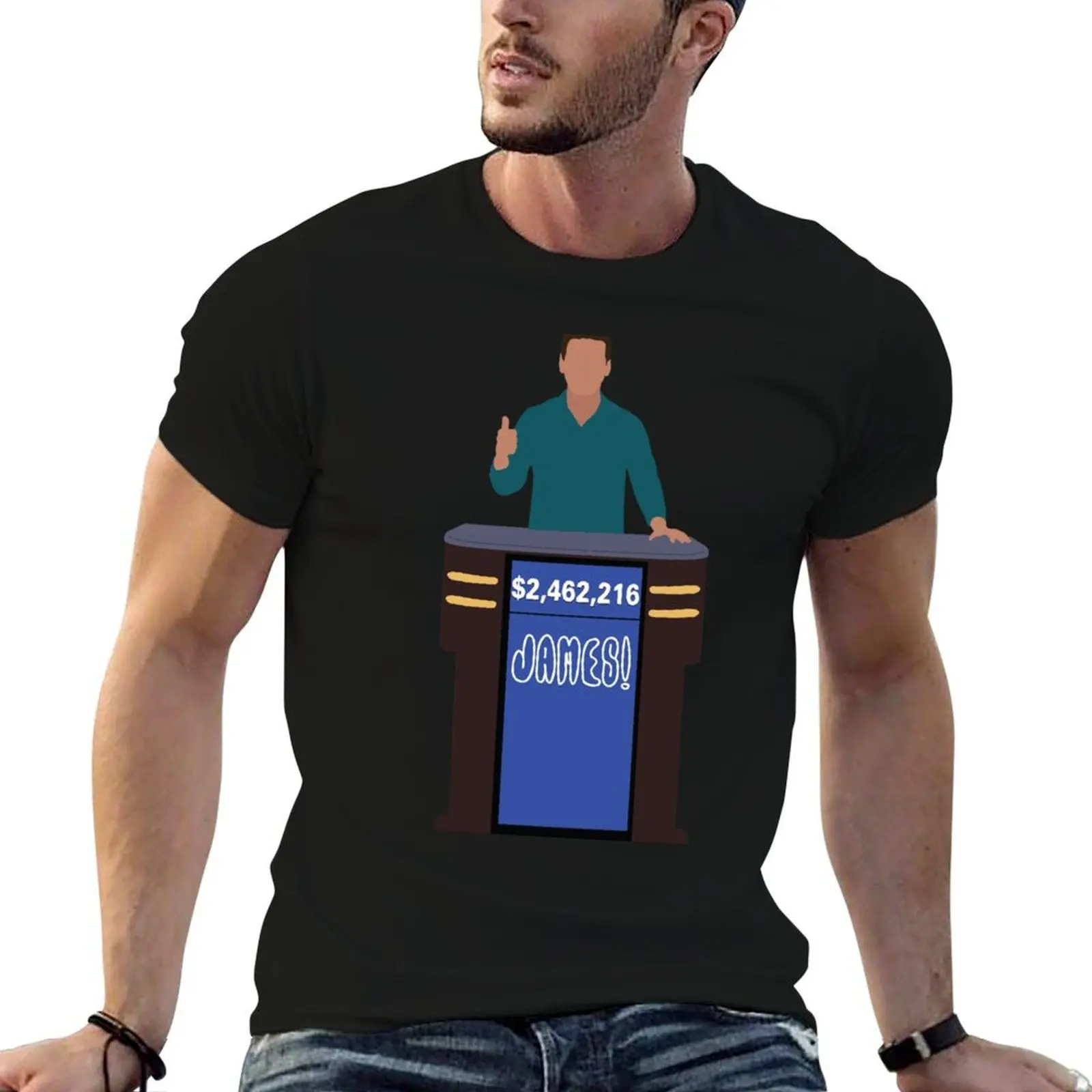 Heroes of Quiz Shows: James! Holzhauer at the Podium (new shirt) T-Shirt t shirt man luxury cotton tshirt 100% T-Shirt
Heroes of Quiz Shows: James! Holzhauer at the Podium (new shirt) T-Shirt t shirt man luxury cotton tshirt 100% T-Shirt