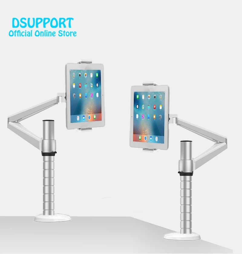 Dsupport Aluminum Alloy Height Adjustable Double Arm 7-13'' Tablet PC holder Desktop Clamping 360 Rotation Tablet PC Stand OA-2S
Dsupport Aluminum Alloy Height Adjustable Double Arm 7-13'' Tablet PC holder Desktop Clamping 360 Rotation Tablet PC Stand OA-2S
