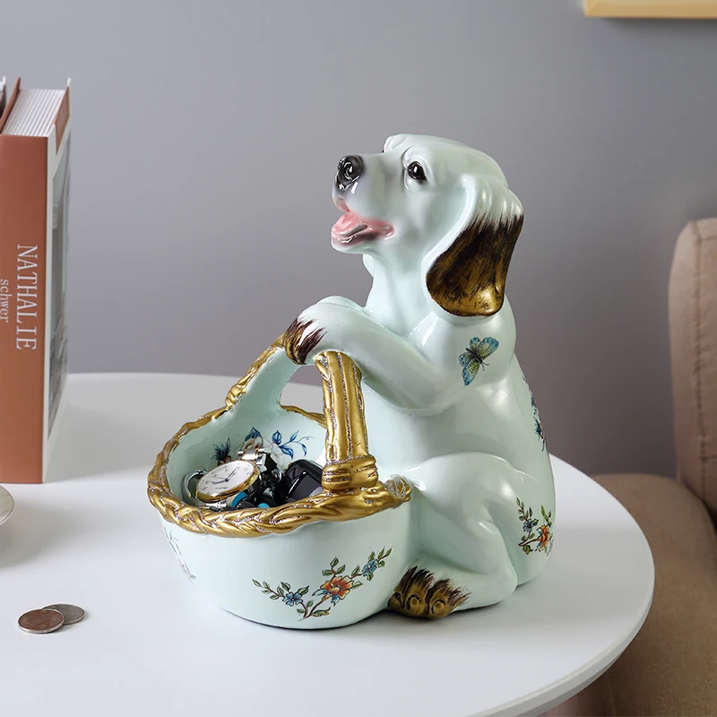 Lucky Dog Statue Storage Rack Table Desktop Ornaments Resin Art Animal Figurines Miniatures Home Decoration Accessories
Lucky Dog Statue Storage Rack Table Desktop Ornaments Resin Art Animal Figurines Miniatures Home Decoration Accessories