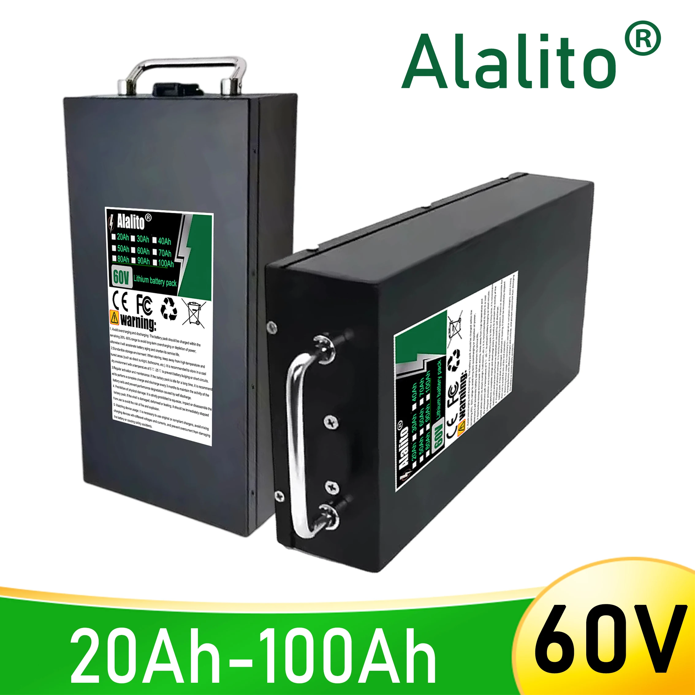 60V 20Ah-100Ah battery pack, suitable for 250-2000W motorcycle batteries, air freight
60V 20Ah-100Ah battery pack, suitable for 250-2000W motorcycle batteries, air freight