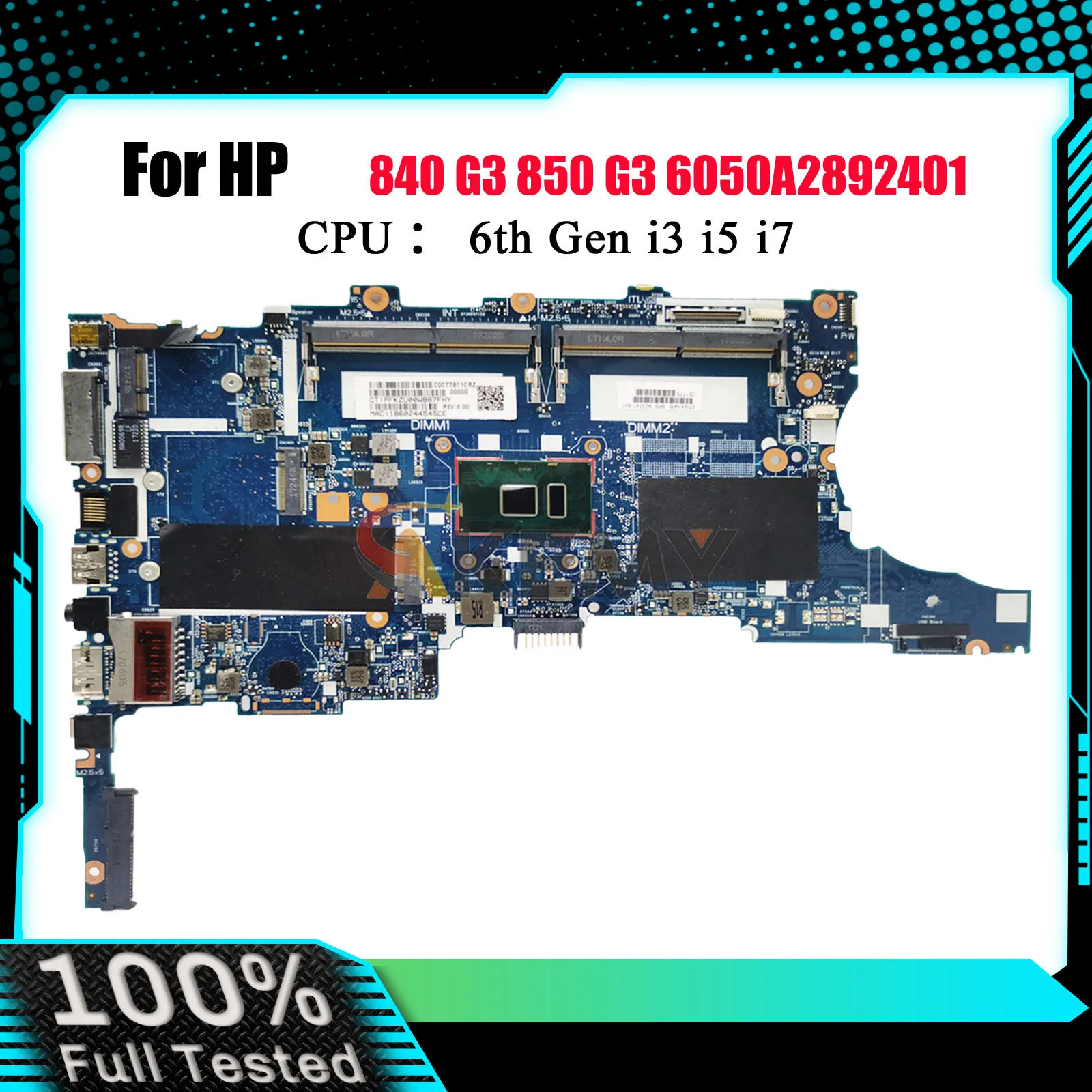 Материнская плата для ноутбука HP EliteBook 840 G3 850 G3 6050A2892401 903741-601 918315-601 с процессором i5 i7 6-го поколения, 100% полностью протестирована
Материнская плата для ноутбука HP EliteBook 840 G3 850 G3 6050A2892401 903741-601 918315-601 с процессором i5 i7 6-го поколения, 100% полностью протестирована