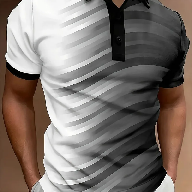 Fashionable Gradient Breathable Short Sleeved Shirt Suitable for Summer Sports and Leisure Outings, Comfortable Men's Polo Shirt
Fashionable Gradient Breathable Short Sleeved Shirt Suitable for Summer Sports and Leisure Outings, Comfortable Men's Polo Shirt
