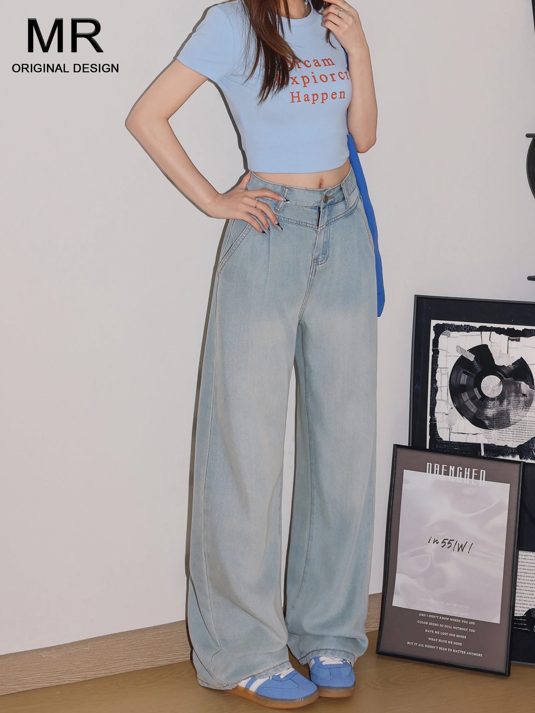 Light Blue High Waist Thin Denim Jeans Women's Summer Loose Slim Straight Ice Silk Wide Leg Pants Casual American Style
Light Blue High Waist Thin Denim Jeans Women's Summer Loose Slim Straight Ice Silk Wide Leg Pants Casual American Style