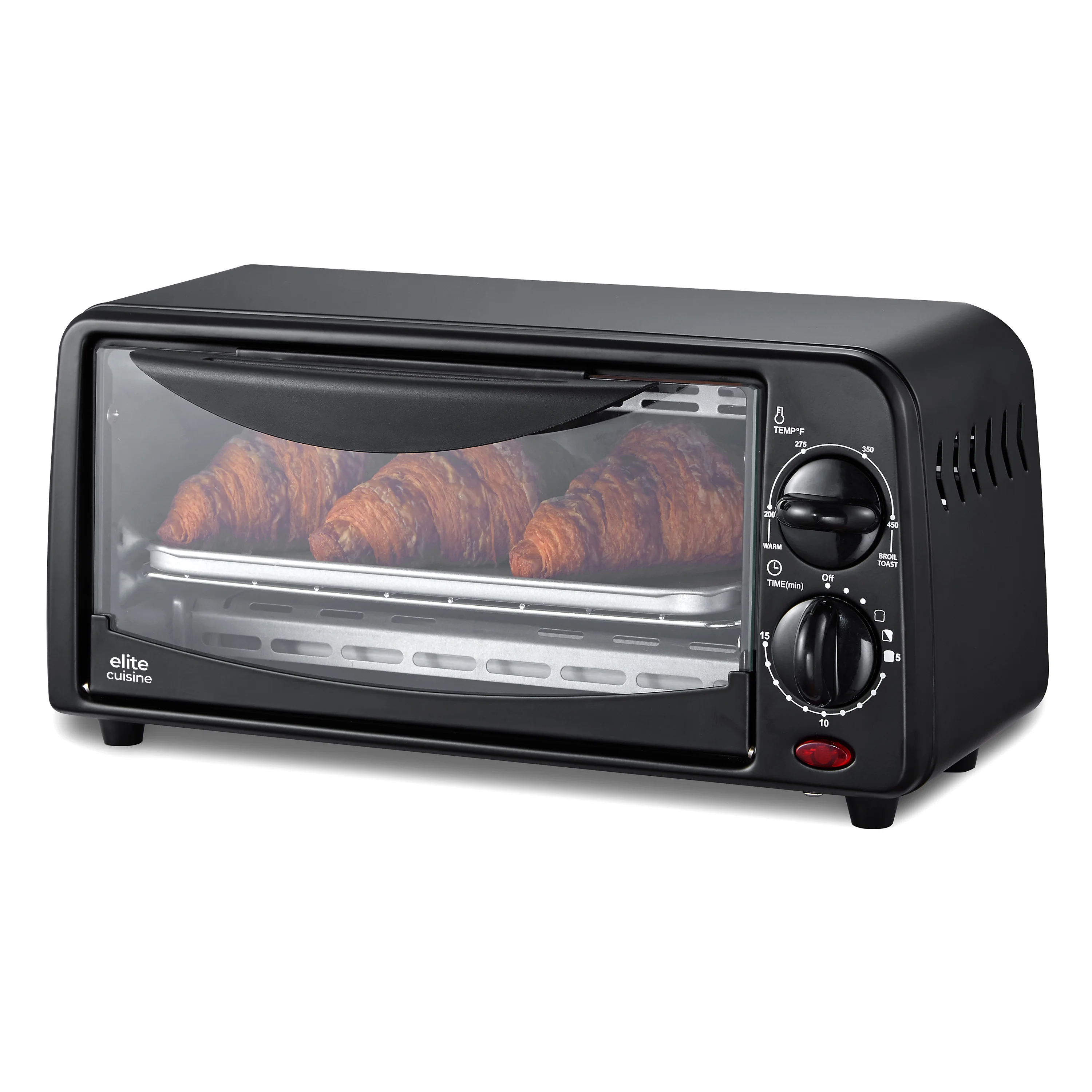 2 Slice Toaster Oven Featuring Adjustable Time and Temperature Controls
2 Slice Toaster Oven Featuring Adjustable Time and Temperature Controls