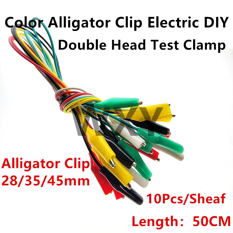 10pcs Color Alligator Clip Electric DIY Small Battery Power Cord Sheath Electric Clamp Double Head Test Clamp.28mm3 5mm45mm 50cm
10pcs Color Alligator Clip Electric DIY Small Battery Power Cord Sheath Electric Clamp Double Head Test Clamp.28mm3 5mm45mm 50cm