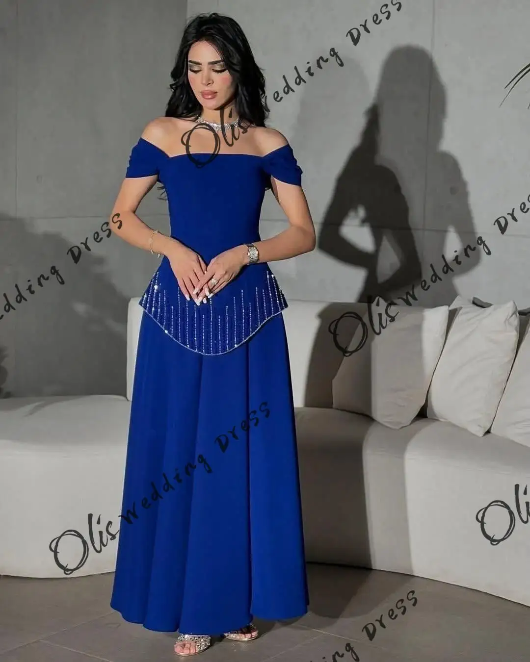 customized Royal Blue Sleeveless Prom Dresses Off The Shoulder Floor Length Pleated Beadings Party Dresses Evening Dresses
customized Royal Blue Sleeveless Prom Dresses Off The Shoulder Floor Length Pleated Beadings Party Dresses Evening Dresses