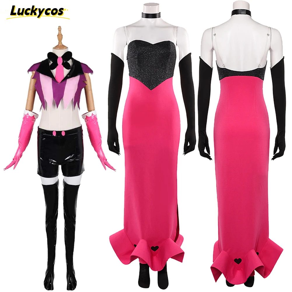 Adult Hazbin Angel Cosplay Dust Costume Women Fantasia Disguise Dress Gloves Clothing Halloween Carnival Party Anime Suit
Adult Hazbin Angel Cosplay Dust Costume Women Fantasia Disguise Dress Gloves Clothing Halloween Carnival Party Anime Suit