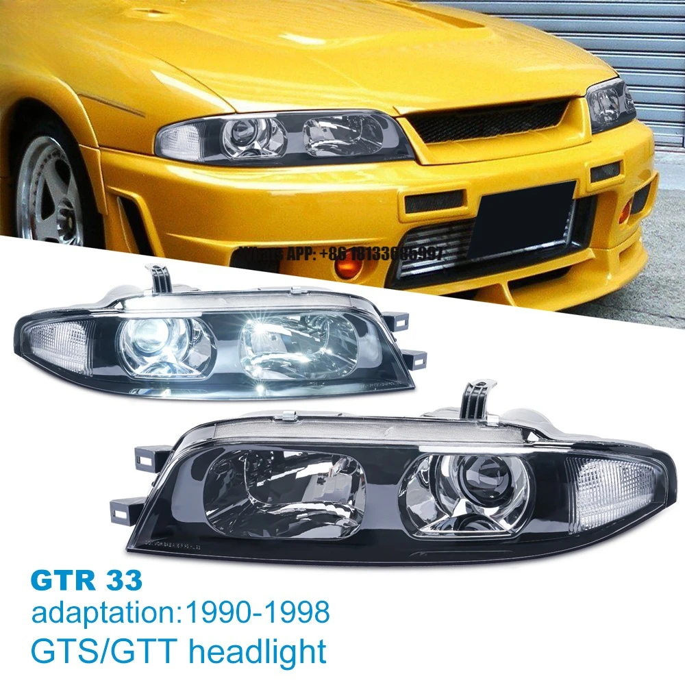 Suitable for the 1990-1998 Skyline GTS/GTT/GTR-R33 Car Headlight Assembly, Yellow Daytime Running Lights+turn Signals
Suitable for the 1990-1998 Skyline GTS/GTT/GTR-R33 Car Headlight Assembly, Yellow Daytime Running Lights+turn Signals