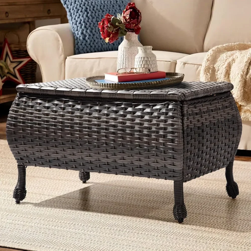 Outdoor Storage Table Patio Coffee Table All Weather Wicker SideTable with StorageRoomRattan Furniture for Toys and Garden Tools
Outdoor Storage Table Patio Coffee Table All Weather Wicker SideTable with StorageRoomRattan Furniture for Toys and Garden Tools
