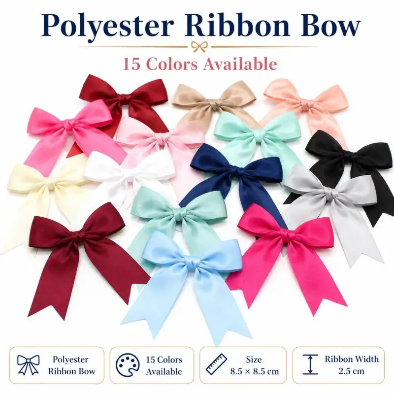 (50 Pcs) 8.5x8.5cm colorful satin ribbon bows, polyester satin ribbon bows for DIY crafts and decorations
(50 Pcs) 8.5x8.5cm colorful satin ribbon bows, polyester satin ribbon bows for DIY crafts and decorations