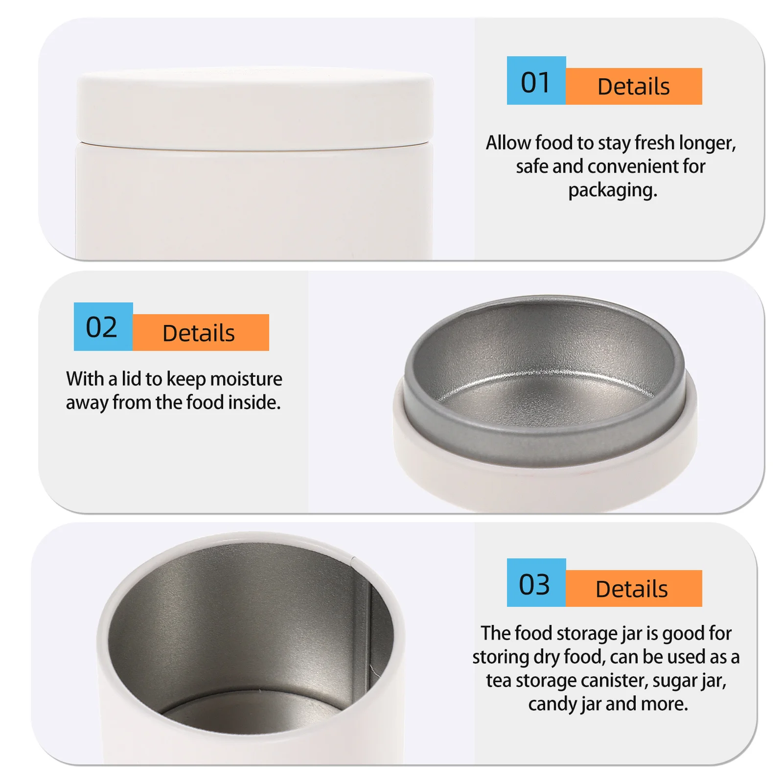 5Pcs Premium Tinplate Jars Sturdy Storage for Tea Snacks Jewelry Gifts Small Round Containers Exquisite Workmanship
5Pcs Premium Tinplate Jars Sturdy Storage for Tea Snacks Jewelry Gifts Small Round Containers Exquisite Workmanship