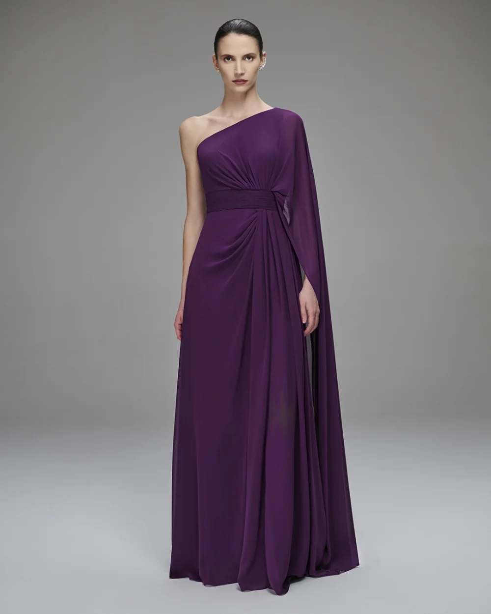 Customized Purple Simple Sizes Available Chiffon Pleat Ruched A-line One-shoulder Floor-Length Evening Dresses For Wedding Party
Customized Purple Simple Sizes Available Chiffon Pleat Ruched A-line One-shoulder Floor-Length Evening Dresses For Wedding Party