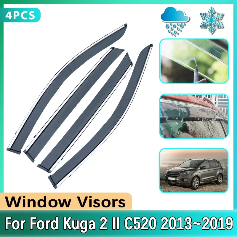 Для Ford Kuga Escape C520 2012~2019 2016 2017 2018 Боковые окна автомобиля Козырек Дождь Дым Солнцезащитный козырек Наклейки Автомобильные аксессуары
Для Ford Kuga Escape C520 2012~2019 2016 2017 2018 Боковые окна автомобиля Козырек Дождь Дым Солнцезащитный козырек Наклейки Автомобильные аксессуары
