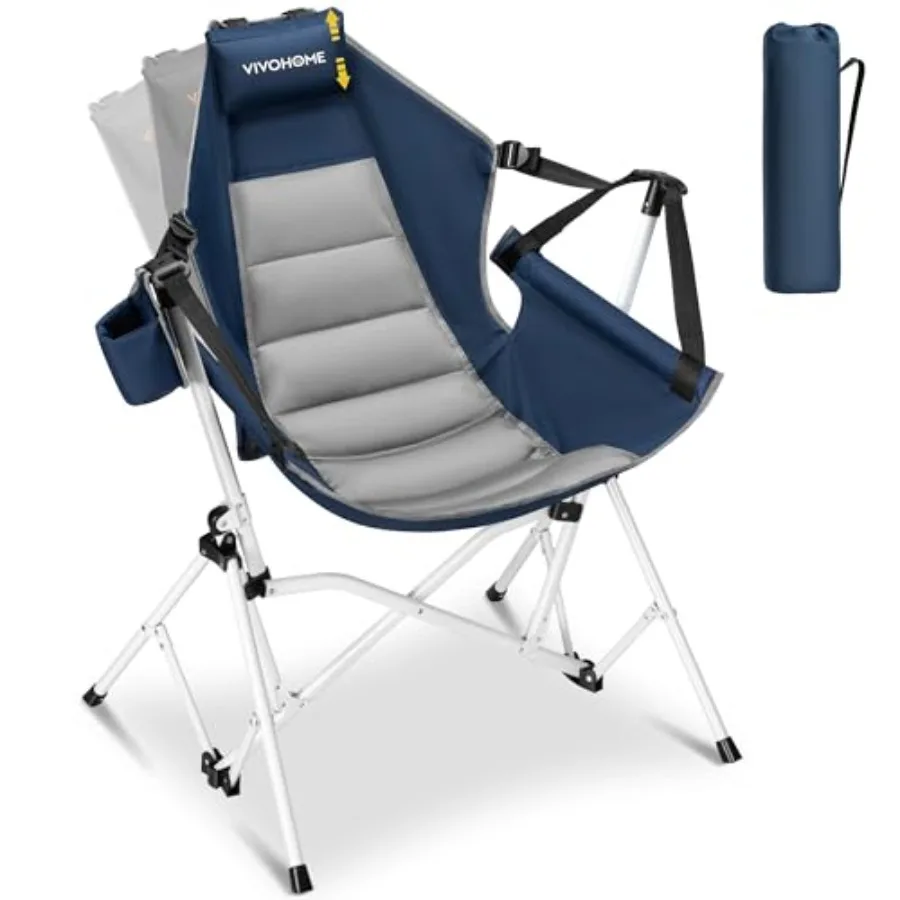 Hammock Camping Chair for Outdoor Travel, Backyard, Patio: 600D Breathable Mesh, Adjustable Pillow/Back/Height, Supports 400 lb
Hammock Camping Chair for Outdoor Travel, Backyard, Patio: 600D Breathable Mesh, Adjustable Pillow/Back/Height, Supports 400 lb