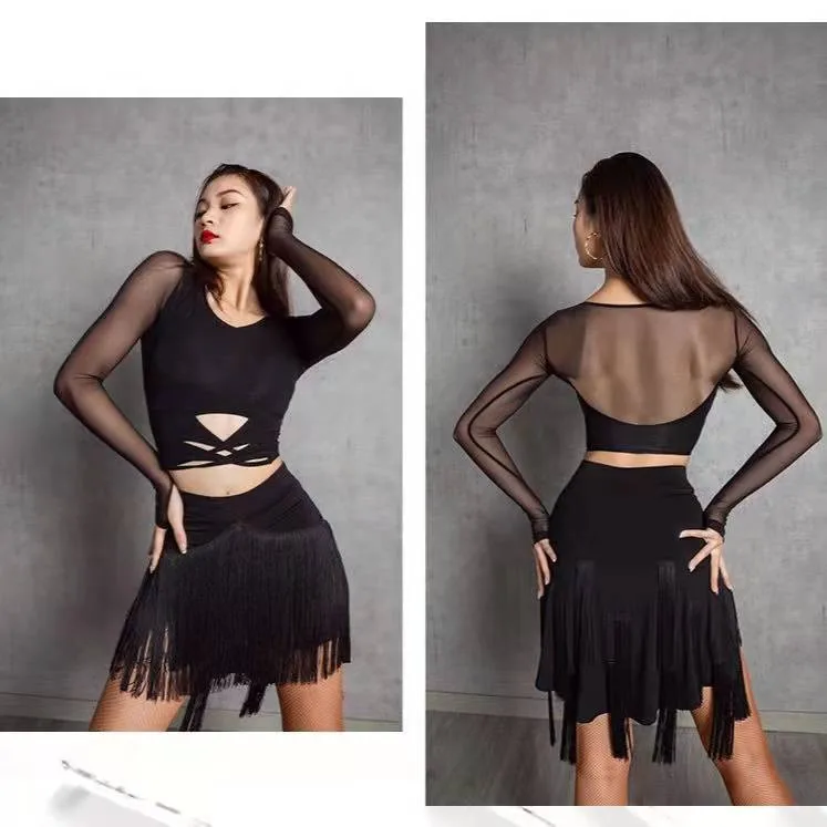 Latin Dance Top Training Dress Women's New Professional Dance Clothing leotard
Latin Dance Top Training Dress Women's New Professional Dance Clothing leotard