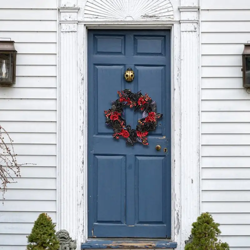 Halloween Front Door Wreath Spooky Artificial Garland With Rose Leaves Halloween Wreath Decorations Door Sign For Parties
Halloween Front Door Wreath Spooky Artificial Garland With Rose Leaves Halloween Wreath Decorations Door Sign For Parties