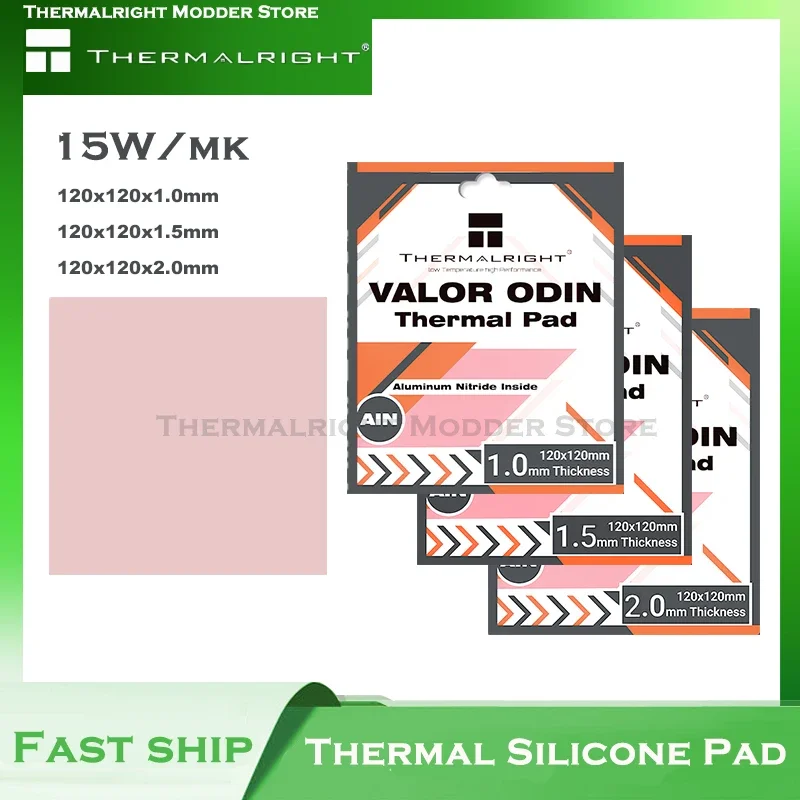 Thermalright VALOR ODIN Термопрокладка 15 Вт/мк. 120x120x1,5 мм для водяного блока видеокарты CPU/GPU/RAM/SSD/охлаждения VRAM
Thermalright VALOR ODIN Термопрокладка 15 Вт/мк. 120x120x1,5 мм для водяного блока видеокарты CPU/GPU/RAM/SSD/охлаждения VRAM