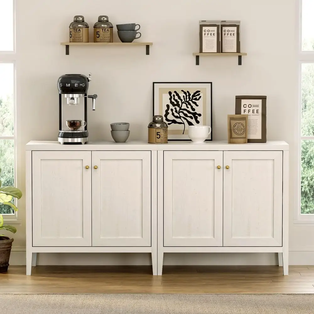 Buffet Cabinets Set of 2 with Storage, Farmhouse Sideboard Cabinet with Adjusable Shelves, Credenza, Accent Cabinet, Kitchen Co
Buffet Cabinets Set of 2 with Storage, Farmhouse Sideboard Cabinet with Adjusable Shelves, Credenza, Accent Cabinet, Kitchen Co