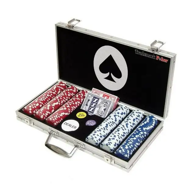 Poker Chip Set 11.5g with Cards, Buttons, Carrying Case, and 300 Poker Chips by Trademark Games
Poker Chip Set 11.5g with Cards, Buttons, Carrying Case, and 300 Poker Chips by Trademark Games