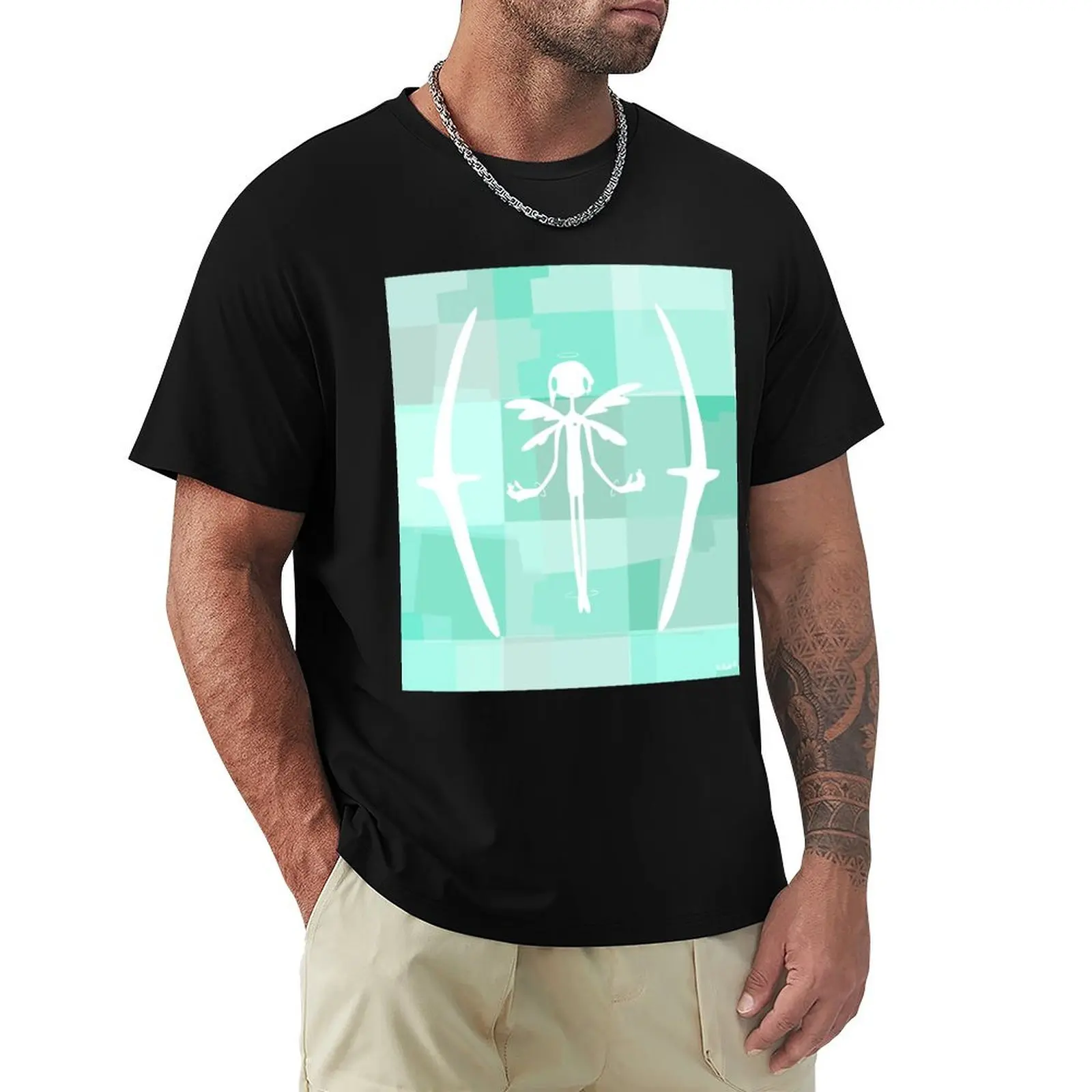cute anime 2 winged angel cherub with stars and crosses T-Shirt Large Size Breathable Tee
cute anime 2 winged angel cherub with stars and crosses T-Shirt Large Size Breathable Tee