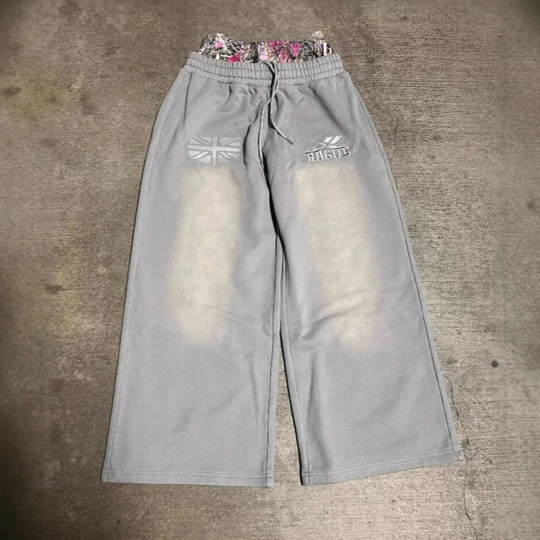 Spring and Autumn Women's Grey Wide Leg Sports Double Waist Printed Fashion Street Pants
Spring and Autumn Women's Grey Wide Leg Sports Double Waist Printed Fashion Street Pants