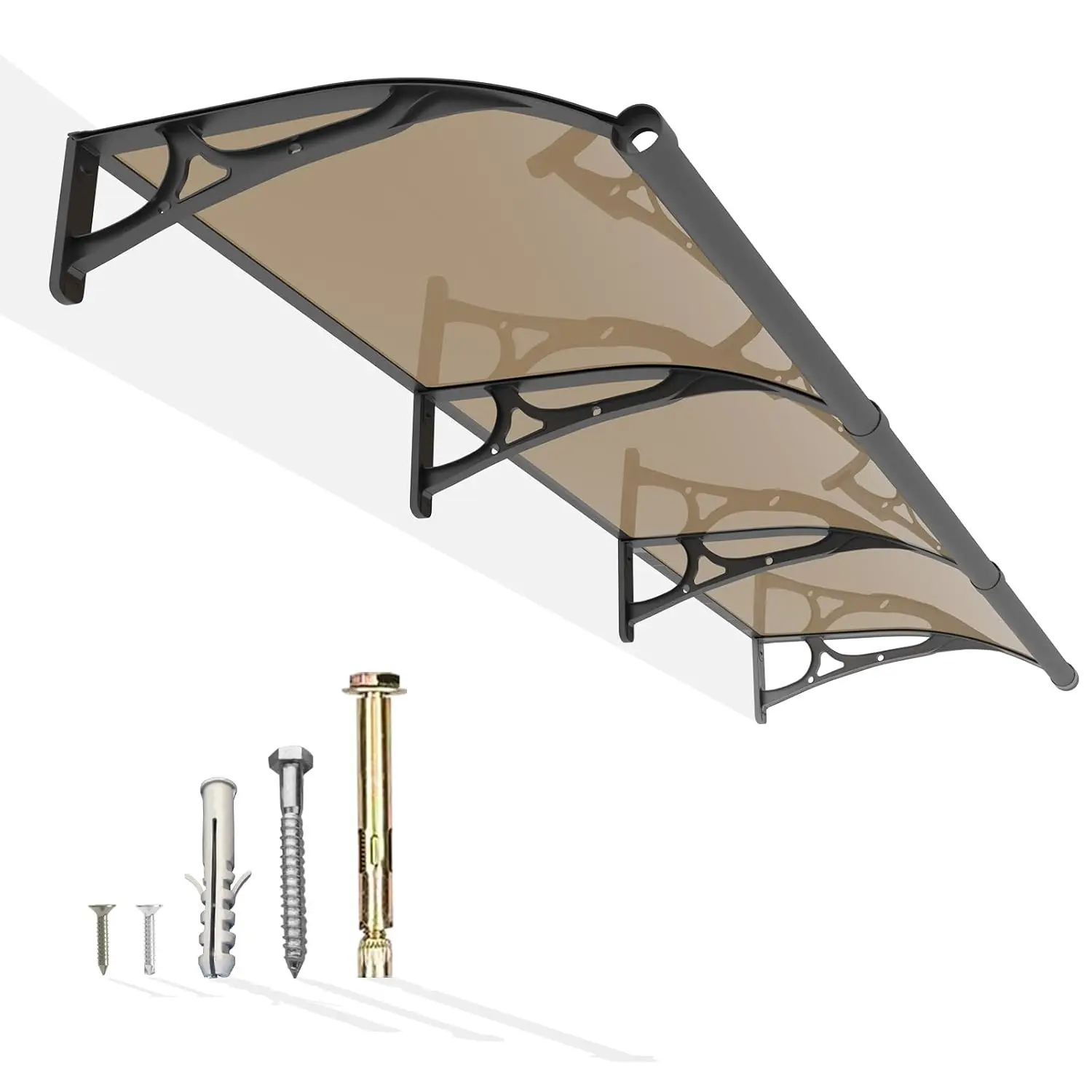 40x120Inch Door Awning Aluminum Bracket Polycarbonate UV Rain Snow Porch Patio, Custom
40x120Inch Door Awning Aluminum Bracket Polycarbonate UV Rain Snow Porch Patio, Custom