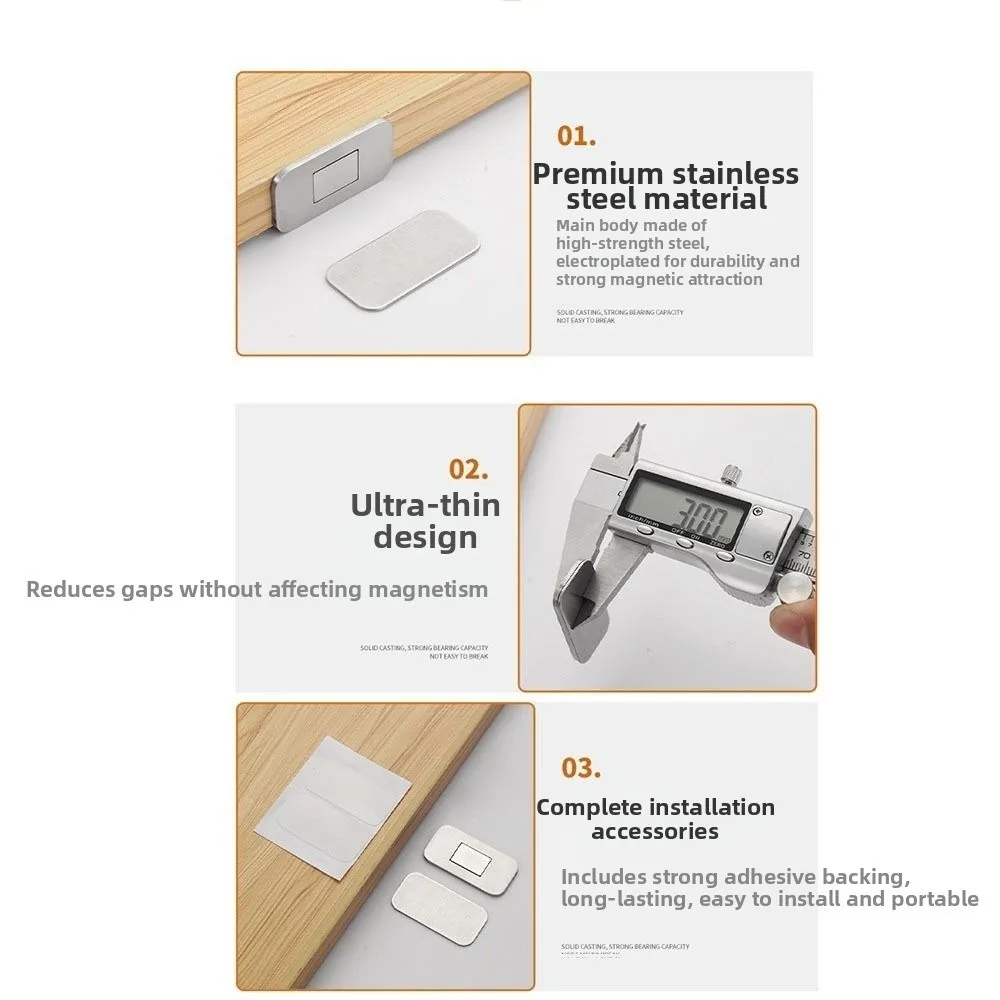 6Pcs/set Strong Magnetic Door Closer Invisible Design Punch-free Cabinet Catch Self-adhesive Ultra-thin Door Attraction Patch
6Pcs/set Strong Magnetic Door Closer Invisible Design Punch-free Cabinet Catch Self-adhesive Ultra-thin Door Attraction Patch