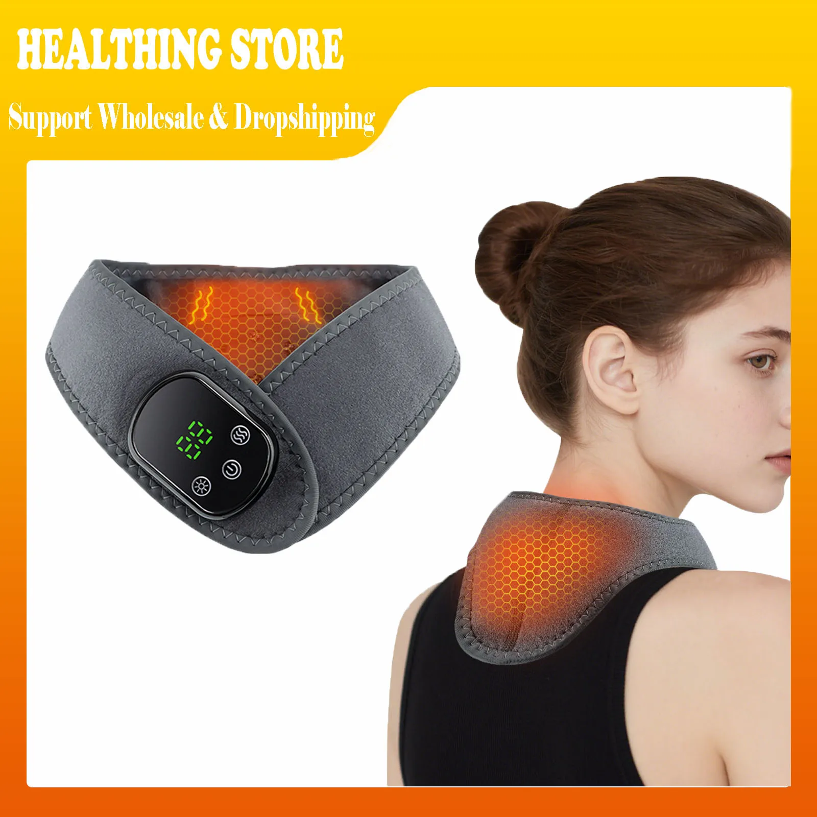 Wireless Electric Neck Massager with Vibration And Heating 5-Level NTC Control Shoulder Pad Neck Brace Wrap for Hot Compress 
Wireless Electric Neck Massager with Vibration And Heating 5-Level NTC Control Shoulder Pad Neck Brace Wrap for Hot Compress