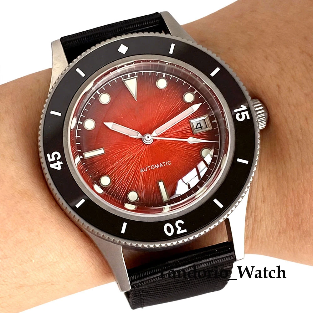 Tandorio 40mm Sapphire Glass 50-Fathoms Asia 2824 Miyota 8215 Automatic Mechanical Men' s Watch 20ATM Diver Luminous Dial/Belze
Tandorio 40mm Sapphire Glass 50-Fathoms Asia 2824 Miyota 8215 Automatic Mechanical Men' s Watch 20ATM Diver Luminous Dial/Belze
