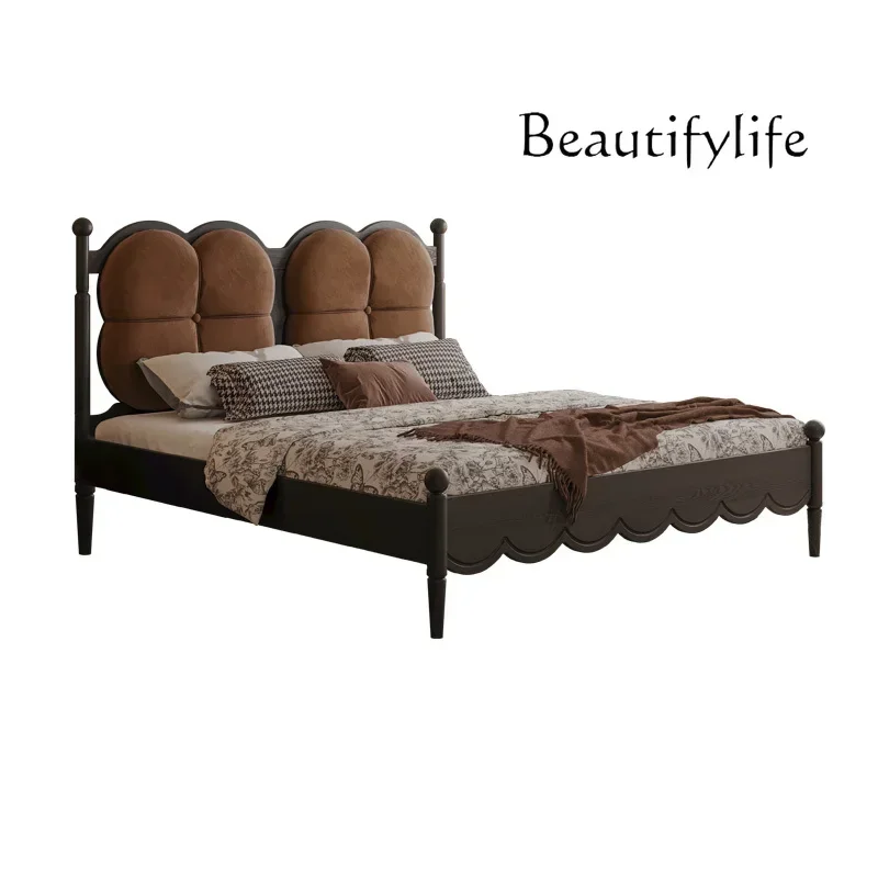 C40 BedFrench Solid Wood Bed Soft Bag Simple Ash Wood Black Retro Double Bed 1.8 Meters Master Bedroom Creative Bed
C40 BedFrench Solid Wood Bed Soft Bag Simple Ash Wood Black Retro Double Bed 1.8 Meters Master Bedroom Creative Bed