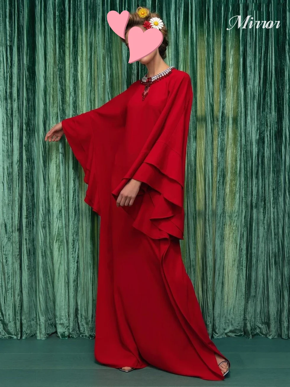 Mirror Dress Elegant Vintage Simple Red Ruffle O-Neck Customized Ball Prom Dress Evening Party Gowns
Mirror Dress Elegant Vintage Simple Red Ruffle O-Neck Customized Ball Prom Dress Evening Party Gowns