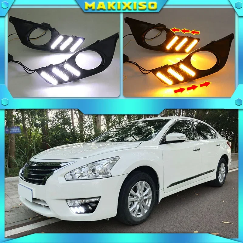 2 шт. автомобильные светодиодные дневные ходовые огни для Nissan Altima Teana 2013 2014 2015 DRL передний бампер указатель поворота Daylgiht
2 шт. автомобильные светодиодные дневные ходовые огни для Nissan Altima Teana 2013 2014 2015 DRL передний бампер указатель поворота Daylgiht