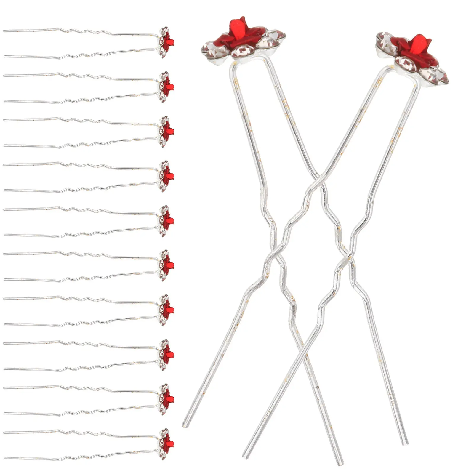 20Pcs Elegant Crystal Rhinestone Hair Pins Rose Shaped Hair Clips for Women Teenagers Wedding Prom Party Daily Styling
20Pcs Elegant Crystal Rhinestone Hair Pins Rose Shaped Hair Clips for Women Teenagers Wedding Prom Party Daily Styling