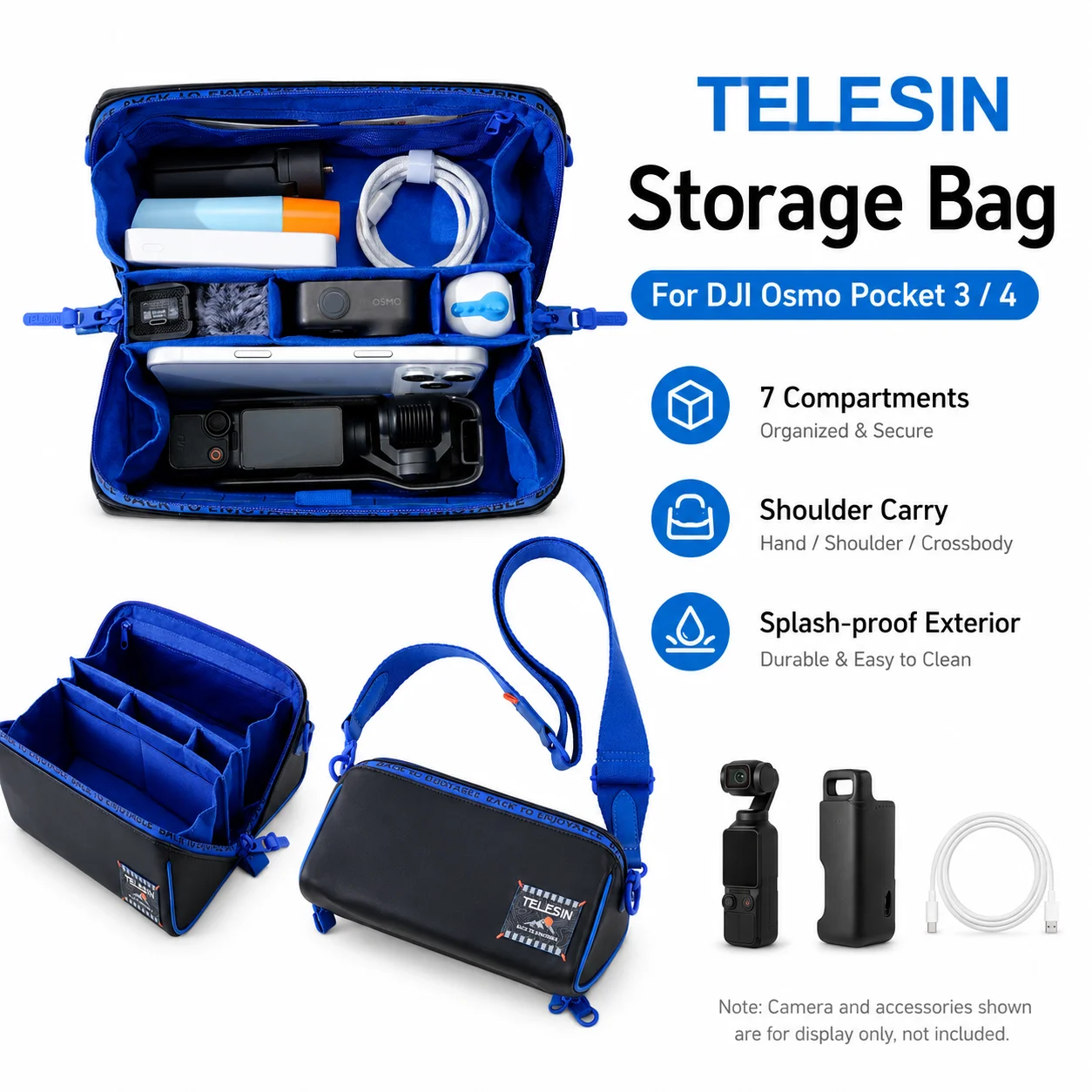 TELESIN Storage Bag for DJI Osmo Pocket 3 4 Multi-functional Carrying Case Waterproof Shoulder Bag Camera Accessories
TELESIN Storage Bag for DJI Osmo Pocket 3 4 Multi-functional Carrying Case Waterproof Shoulder Bag Camera Accessories