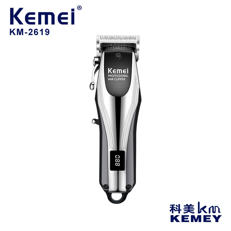 Kemei KM-2619 Professional Cordless Hair Clipper Rechargeable Men Hair Trimmer Adjustable Cutting Lever Barber Shop LCD Display
Kemei KM-2619 Professional Cordless Hair Clipper Rechargeable Men Hair Trimmer Adjustable Cutting Lever Barber Shop LCD Display
