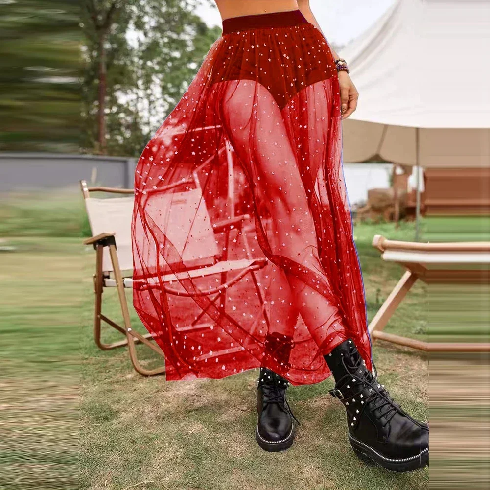2023 Brand New Pleated Skirt Summer Lace Mesh Nightclub Perspective Pleated S-XL Sexy Skirt Strech Waist Womens
2023 Brand New Pleated Skirt Summer Lace Mesh Nightclub Perspective Pleated S-XL Sexy Skirt Strech Waist Womens